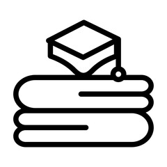 graduation cap line icon