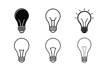 Edison Lightbulb Silhouette Vector