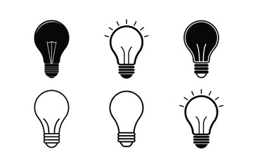 Iconic Edison Bulb Silhouette Art