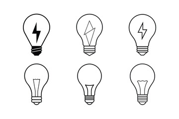 Classic Lightbulb Silhouette Vector Art
