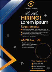 We are hiring social media poster design vector templates