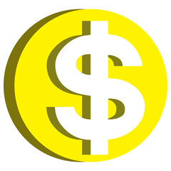golden dollar sign icon