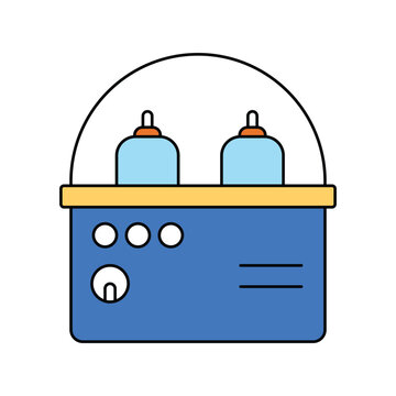 pasteurisation lineal color line icon with white background vector stock illustration