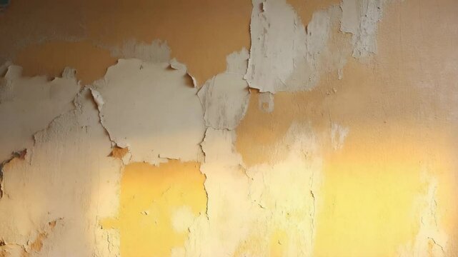 Textured Wall with Peeling Paint in Warm Tones