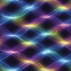 Seamless vapor trail light pattern in prism spectrum, soft curves