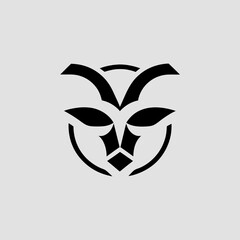 goat icon silhouette logo design