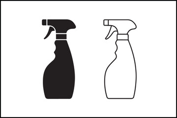 Cleaning Spray Bold Outline Icon