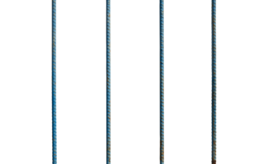 rusty blue iron rod