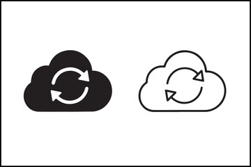 Cloud Sync Minimal Icon Design