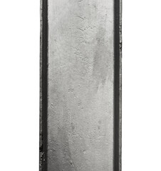 silver metal pole isolated