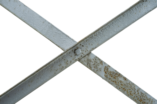 rusty cross metal isolated element