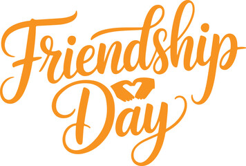 International Friendship Day Typography lettering Design