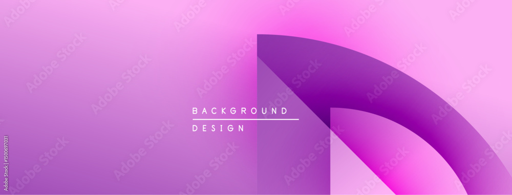 Leinwandbilder abstract purple gradient background. overlapping shapes create dynamic visual effect. minimalist des