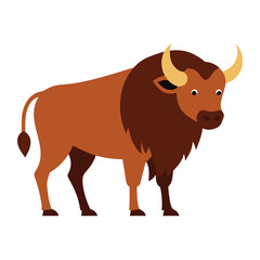 vector illustration of a bull