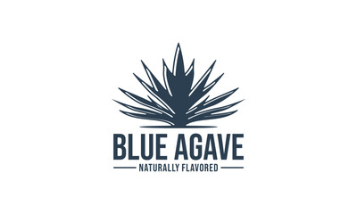 Obraz premium Blue Agave Plant for Tequila Vintage Drink Label or Beverage Bar Pub Tavern Logo Design