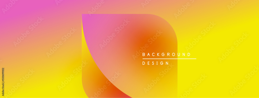 Leinwandbilder vibrant gradient background features abstract shape. text reads background design in white. modern, 