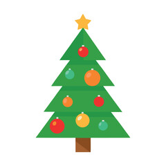 christmas tree isolated on white