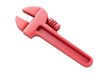 A Detailed Look at a Red Adjustable Wrench Tool
