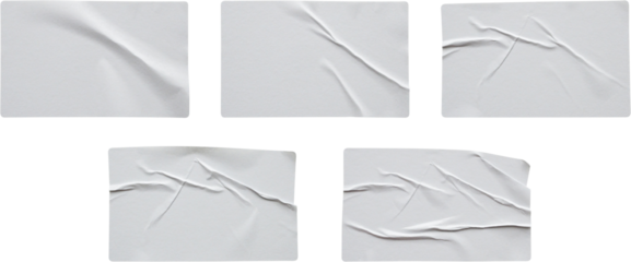 Paper sticker label isolated on white background