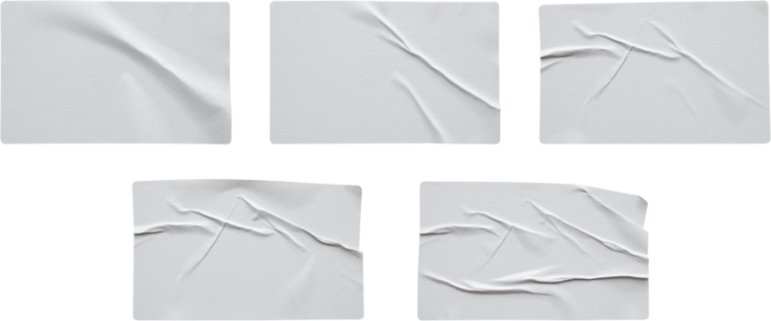 Paper sticker label isolated on white background