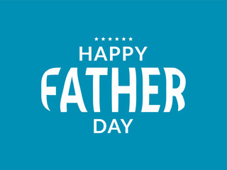 Happy father's day typography with stars celebration banner