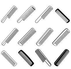 comb silhouette vector illustration