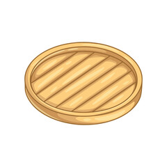 illustration art wooden tray sticker design