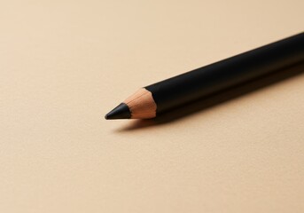 Macro Photo Of Black Pencil On Beige Surface Illustration