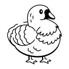 A hand drawn style icon of nene goose
