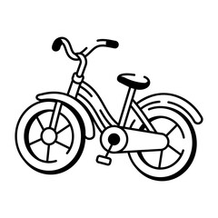 A drawing style icon of bicycle
