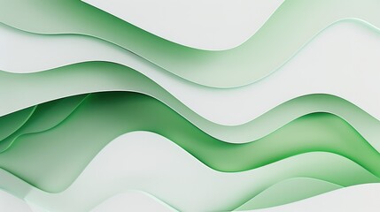 Green modern - sense blank design material，abstract green background with waves