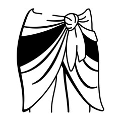 A sketchy style icon of pareo wrap
