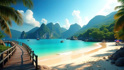 Naklejka premium tropical beach in thailand