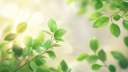 Naklejka premium green leaves background