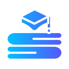graduation cap gradient icon