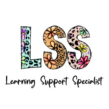 Colorful Floral & Leopard Print Learning Support Specialist Design
