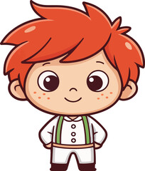 Cute Boy Character Illustration Playful Vector Design for Kids