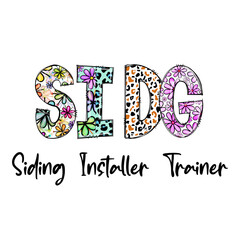 Colorful Siding Installer Trainer Design for Apparel or Decor