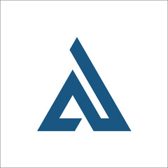 A initial triangle logo vector