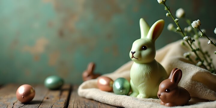 Elegant Easter craft workshop scene with Nostalgic warm memories atmosphere using Black and white artistic techniques for authentic seasonal storytelling and visual impact