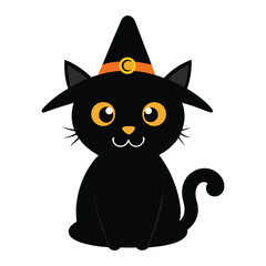 black cat with yellow eyes