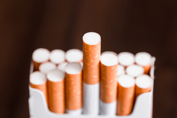 Close up of a concept of cigarettes 