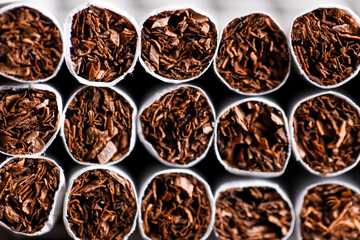 Close up of a concept of cigarettes 