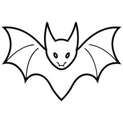 vector illustration of a cartoon bat