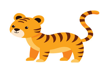 tiger cartoon isolated on white