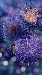 A Spectacular Fireworks Display Against A Dark Night Sky