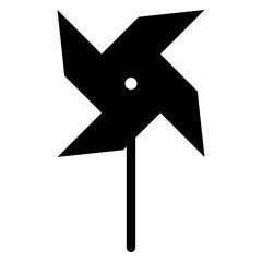 Pinwheel logo icon Black