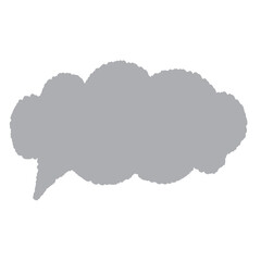 モコモコ曇り雲ふきだし　手書き