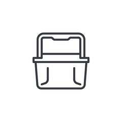 Picnic cooler box line icon