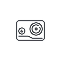 Compact action camera line icon